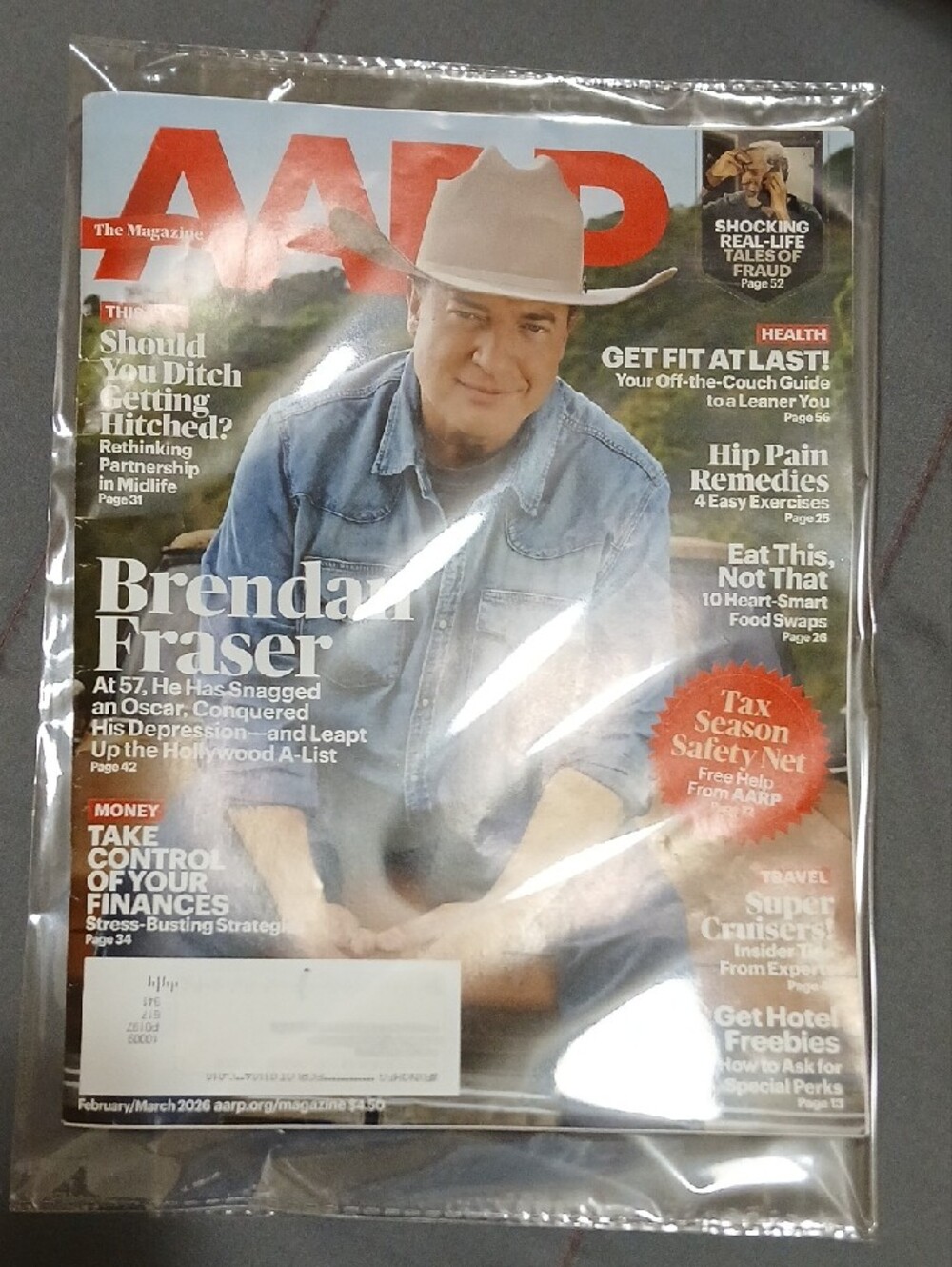 AARP The Magazine Featuring Brendan Fraser